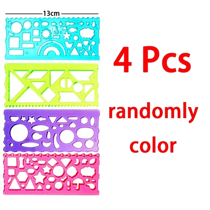 Buy The Best By Artsulli - Art is Long Life Short - Animal Geometry Multifunctional Hollow Rulers Drafting Tools School Painting Supplies