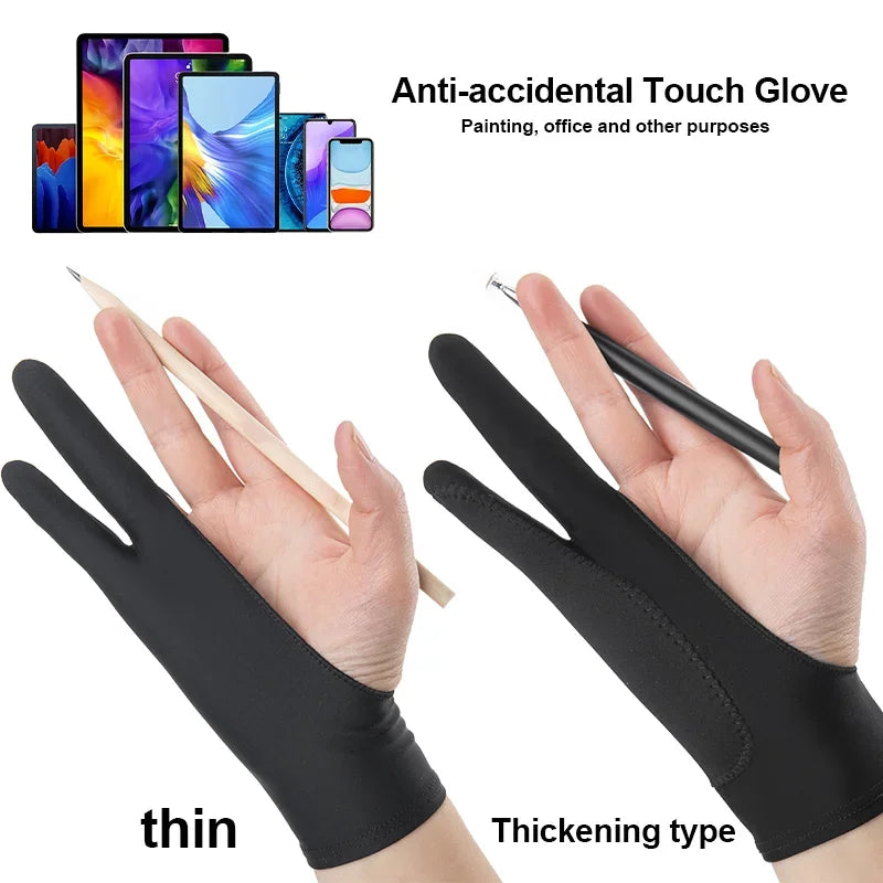 Buy The Best By Artsulli - Art is Long Life Short - Anti-touch Painting Gloves Two-Finger Drawing for iPad Tablet Digital Board Touch