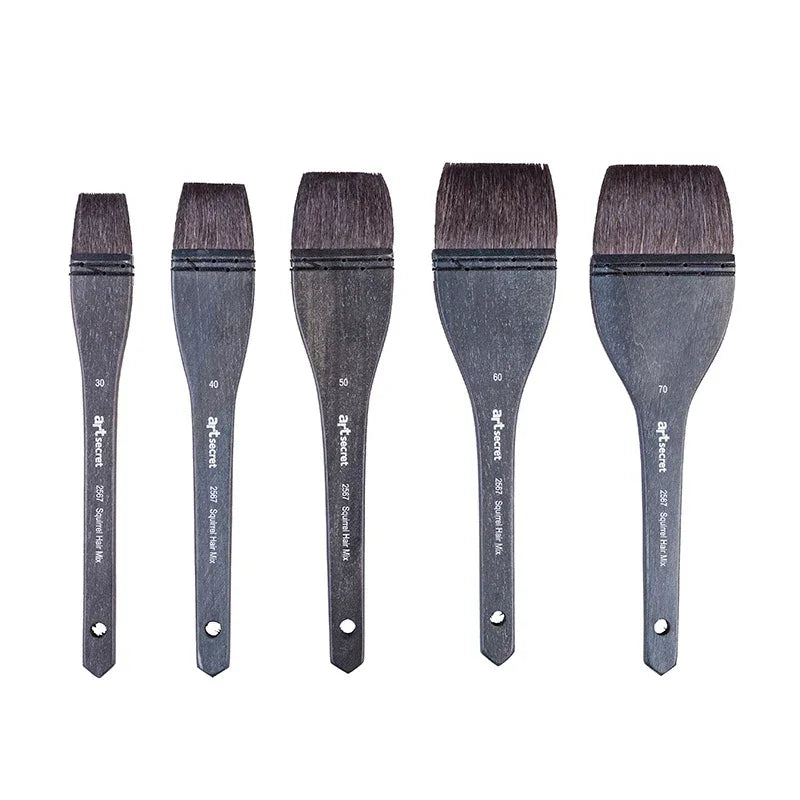 Buy The Best By Artsulli - Art is Long Life Short - ArtSecret High Grade 2570 Watercolor Drawing Big Black Brush Mix Squirrel Hair Wooden