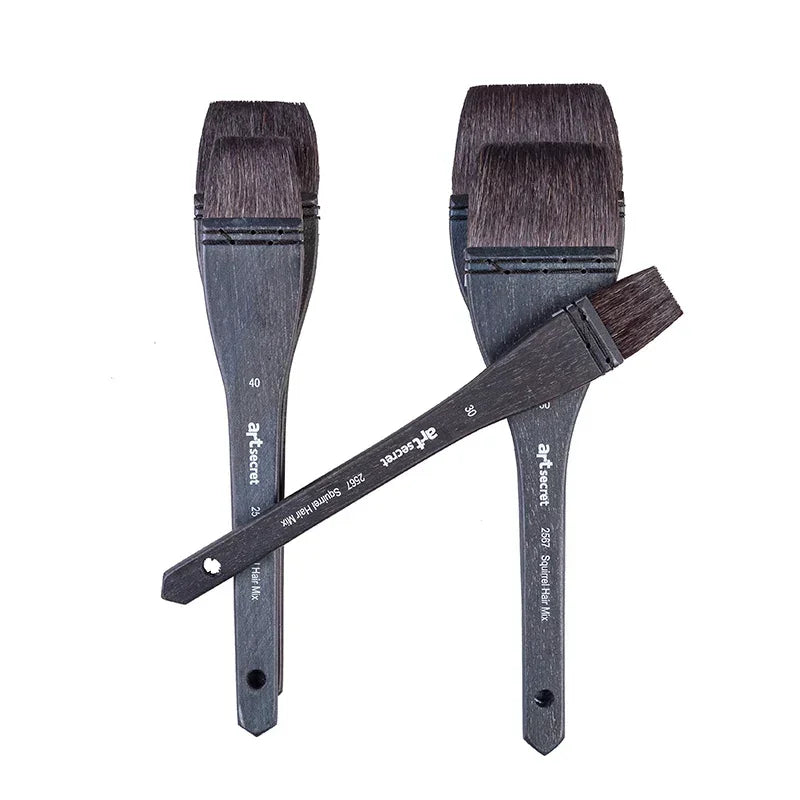 Buy The Best By Artsulli - Art is Long Life Short - ArtSecret High Grade 2570 Watercolor Drawing Big Black Brush Mix Squirrel Hair Wooden