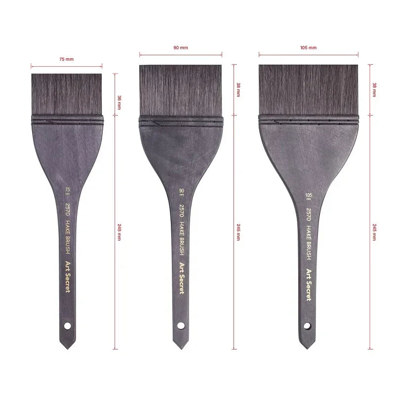Buy The Best By Artsulli - Art is Long Life Short - ArtSecret High Grade 2570 Watercolor Drawing Big Black Brush Mix Squirrel Hair Wooden