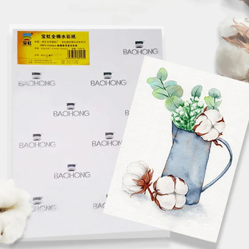 Buy The Best By Artsulli - Art is Long Life Short - Baohong 200g 300g 100% Cotton Watercolor Drawing Paper 8K 16K 32K Papers 20 Sheets