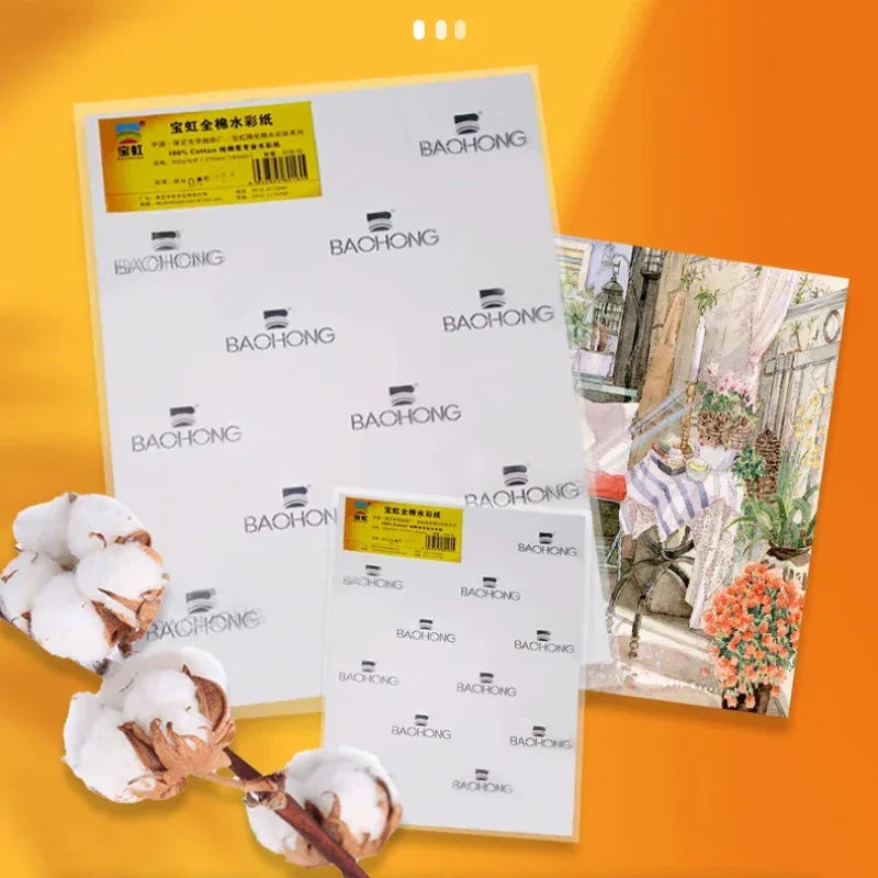Buy The Best By Artsulli - Art is Long Life Short - Baohong 200g 300g 100% Cotton Watercolor Drawing Paper 8K 16K 32K Papers 20 Sheets