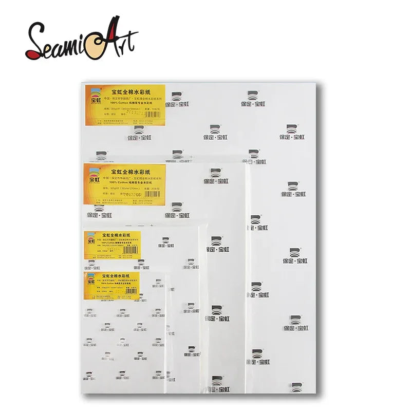 Buy The Best By Artsulli - Art is Long Life Short - Baohong 20pcs 100% Cotton Artist Watercolor Drawing Paper 300gsm 32K 16K Supplies