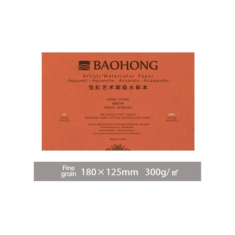Buy The Best By Artsulli - Art is Long Life Short - Baohong 300g 100% Cotton Artist Watercolor Drawing Paper Pad 20sheets Aquarell