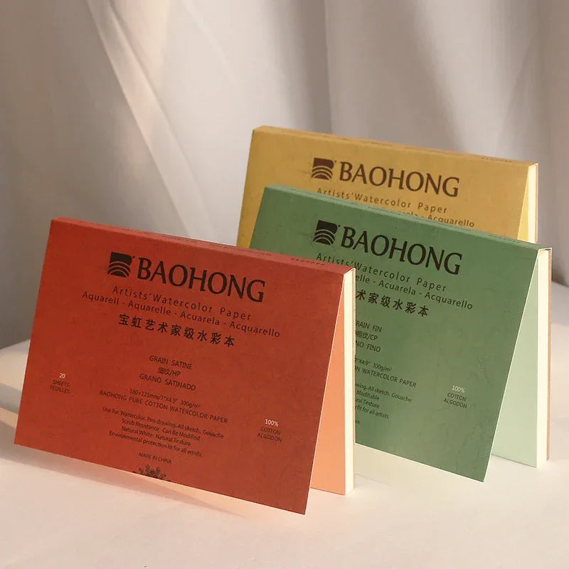 Buy The Best By Artsulli - Art is Long Life Short - Baohong 300g 100% Cotton Artist Watercolor Drawing Paper Pad 20sheets Aquarell
