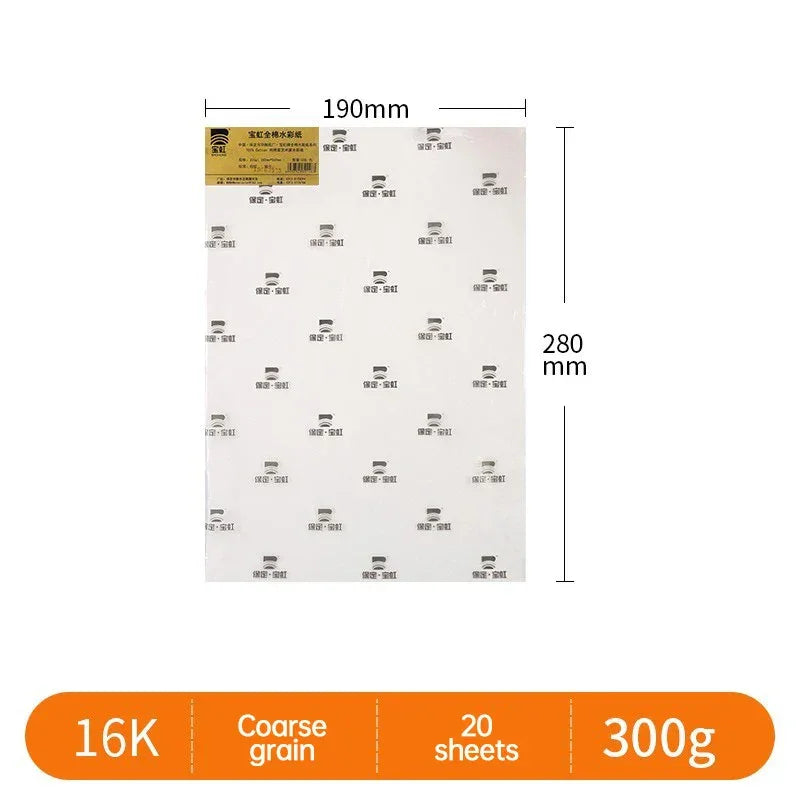 Buy The Best By Artsulli - Art is Long Life Short - Baohong 300g 100% Cotton Artist Watercolor Drawing Paper Pad 20sheets Aquarell