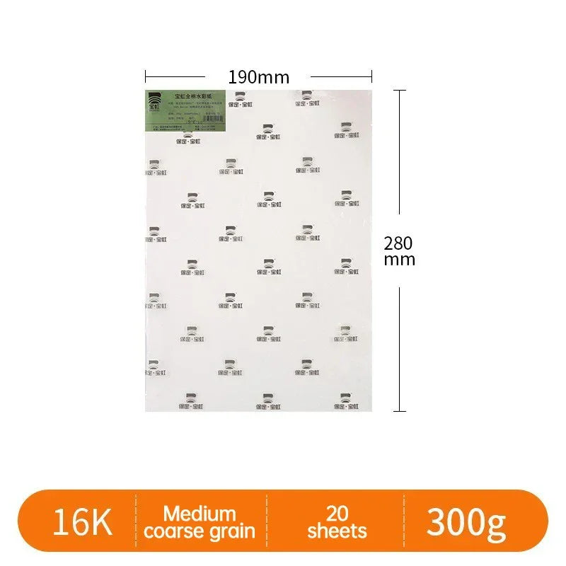 Buy The Best By Artsulli - Art is Long Life Short - Baohong 300g 100% Cotton Artist Watercolor Drawing Paper Pad 20sheets Aquarell