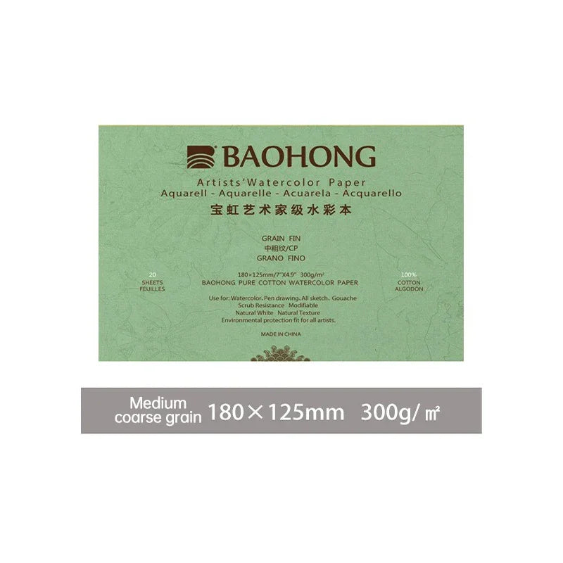 Buy The Best By Artsulli - Art is Long Life Short - Baohong 300g 100% Cotton Artist Watercolor Drawing Paper Pad 20sheets Aquarell