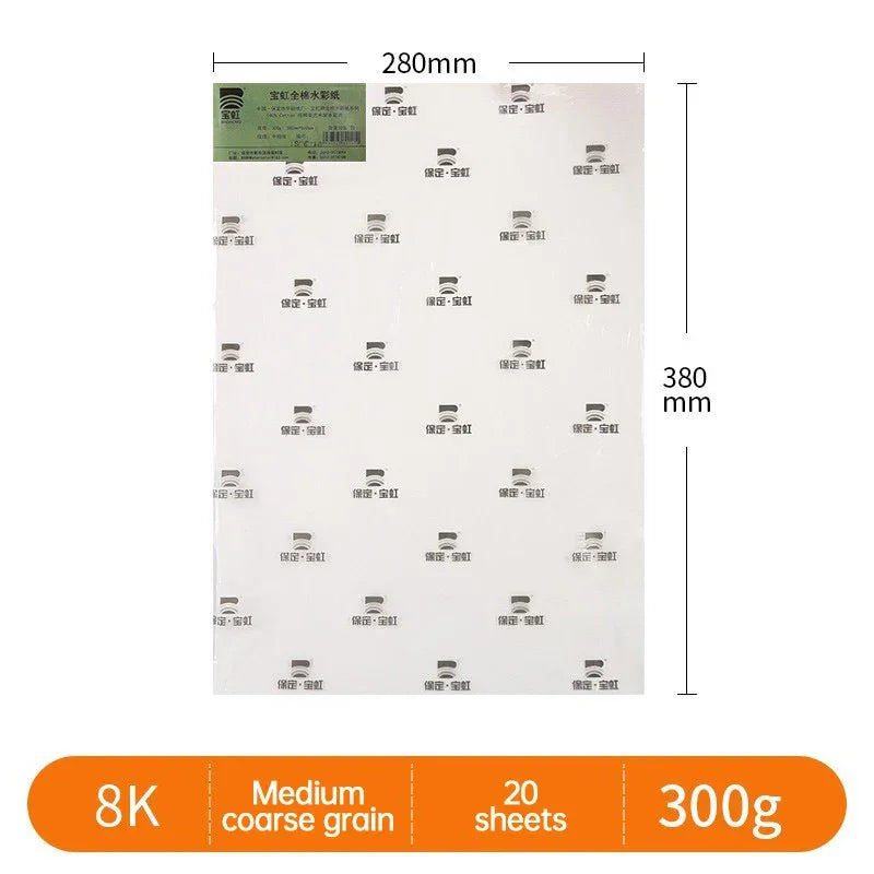 Buy The Best By Artsulli - Art is Long Life Short - Baohong 300g 100% Cotton Artist Watercolor Drawing Paper Pad 20sheets Aquarell