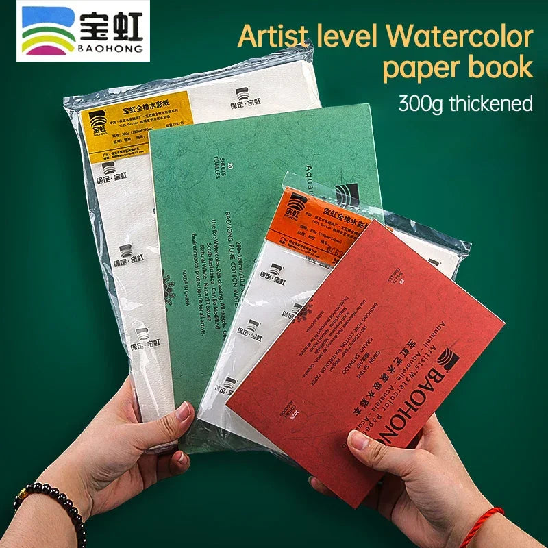 Buy The Best By Artsulli - Art is Long Life Short - Baohong 300g 100% Cotton Artist Watercolor Drawing Paper Pad 20sheets Aquarell