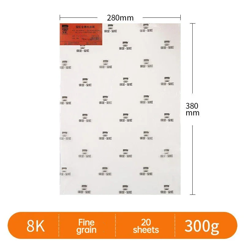 Buy The Best By Artsulli - Art is Long Life Short - Baohong 300g 100% Cotton Artist Watercolor Drawing Paper Pad 20sheets Aquarell