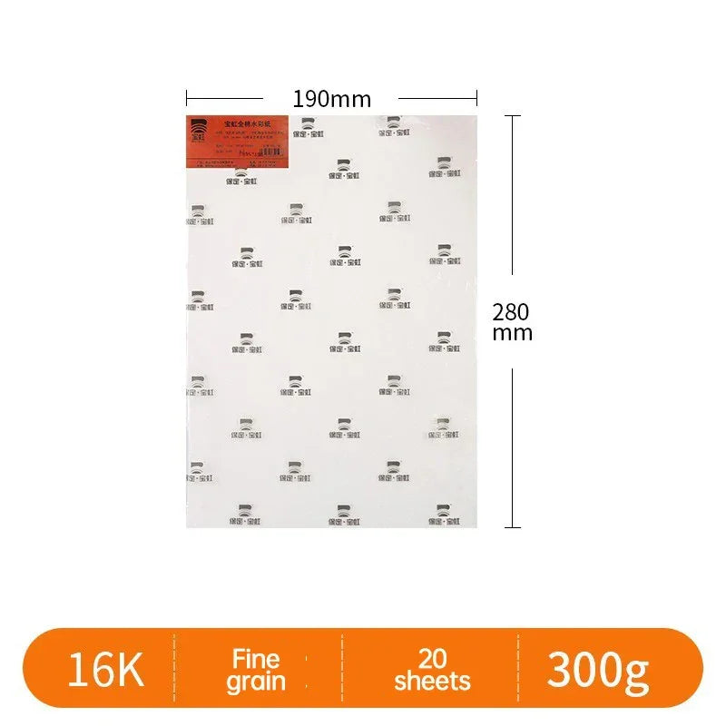 Buy The Best By Artsulli - Art is Long Life Short - Baohong 300g 100% Cotton Artist Watercolor Drawing Paper Pad 20sheets Aquarell
