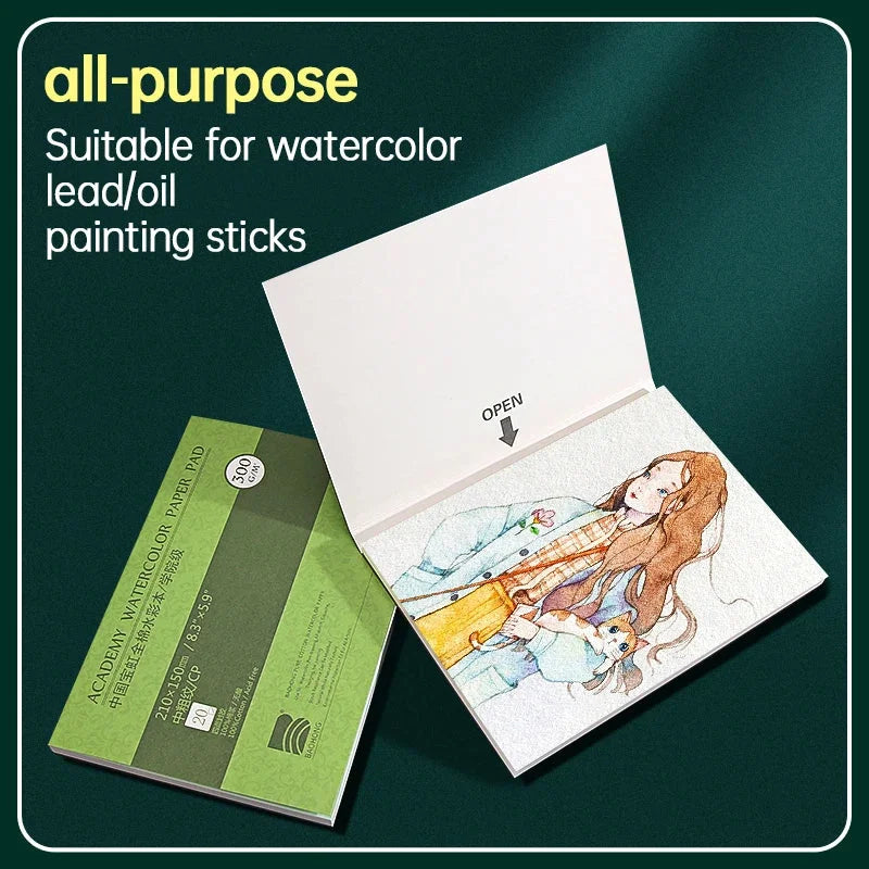 Buy The Best By Artsulli - Art is Long Life Short - Baohong Academy Watercolor Book 100% Cotton Sketchbook 300g Drawing Paper 32K 16K 8K