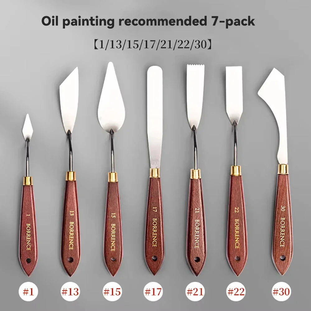 Buy The Best By Artsulli - Art is Long Life Short - Borrence 1/3/5/7pcs/Set Stainless Steel Oil Painting Knife Artist Spatula Tools
