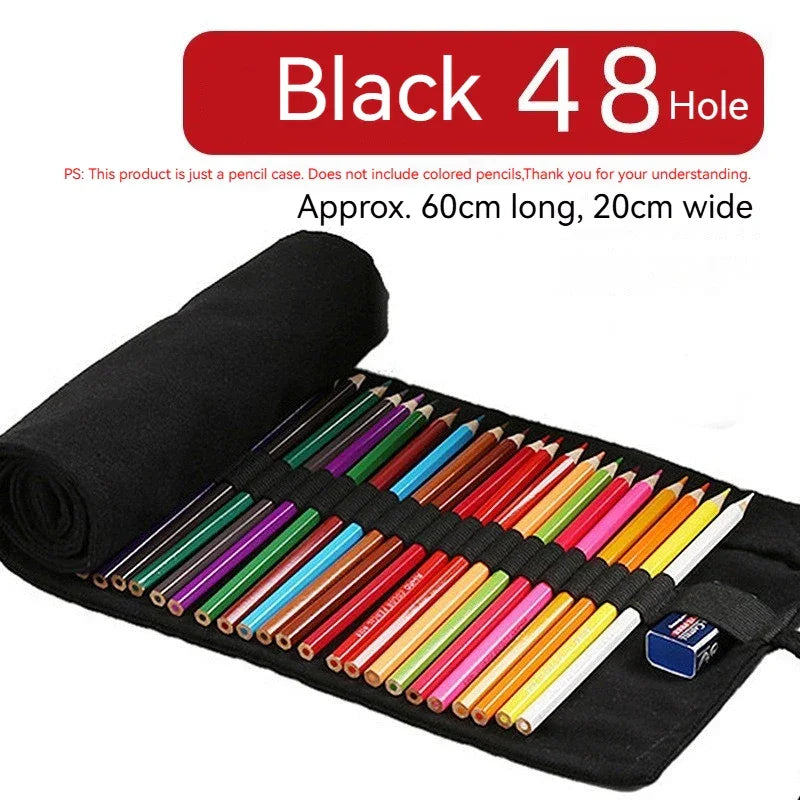 Buy The Best By Artsulli - Art is Long Life Short - Borrence 24/36/48/72 Hole Roll Colored Pencil Case School Students Supplies Paint Brush