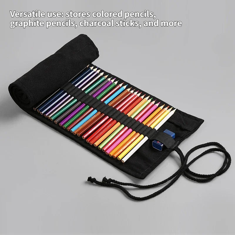 Buy The Best By Artsulli - Art is Long Life Short - Borrence 24/36/48/72 Hole Roll Colored Pencil Case School Students Supplies Paint Brush