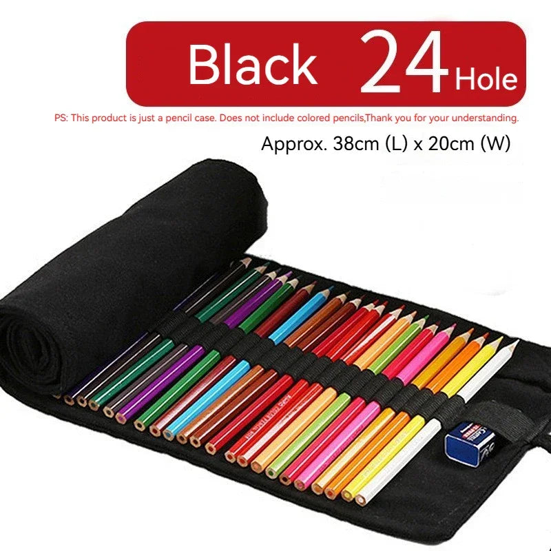 Buy The Best By Artsulli - Art is Long Life Short - Borrence 24/36/48/72 Hole Roll Colored Pencil Case School Students Supplies Paint Brush