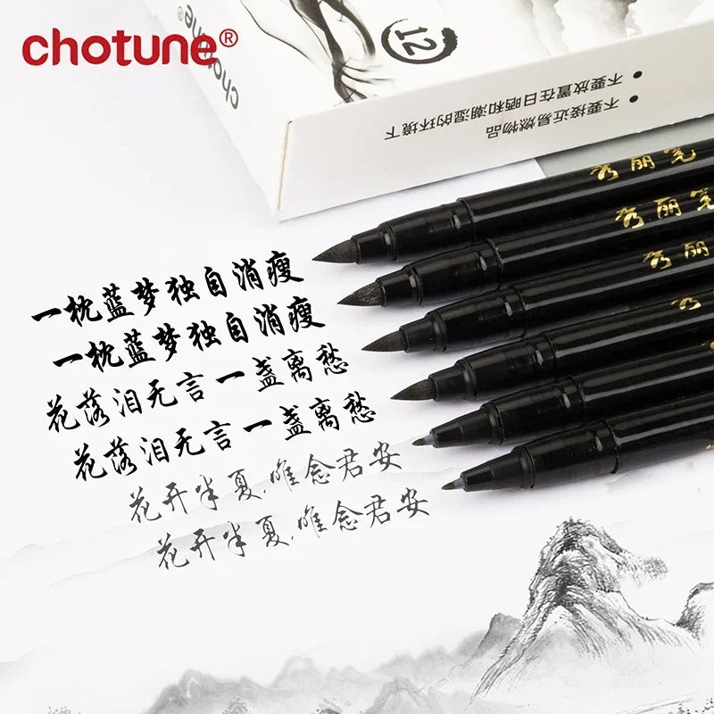 Buy The Best By Artsulli - Art is Long Life Short - Brush Lettering Pens Set Black Ink Refillable Calligraphy Pen Markers Writing Office