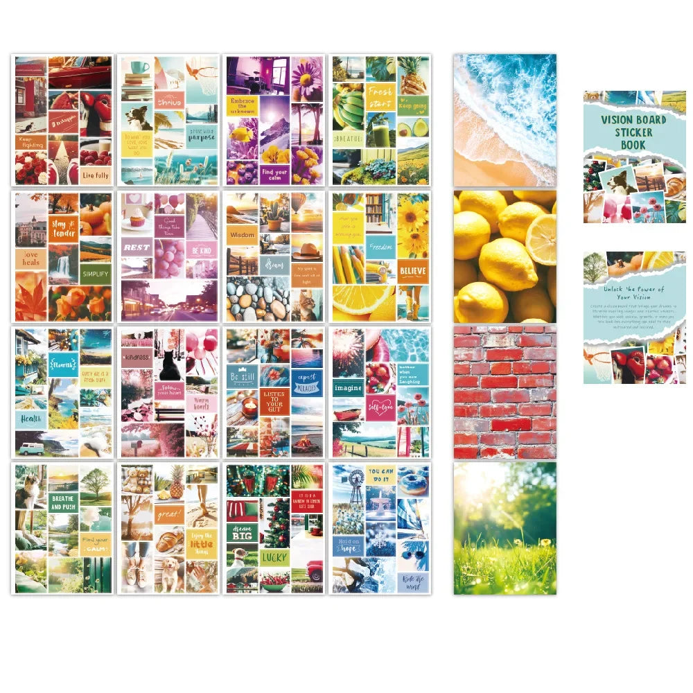 Buy The Best By Artsulli - Art is Long Life Short - Bview Vision Board Kit: Dream Inspiration Stickers Cutouts & Book for Goal Setting