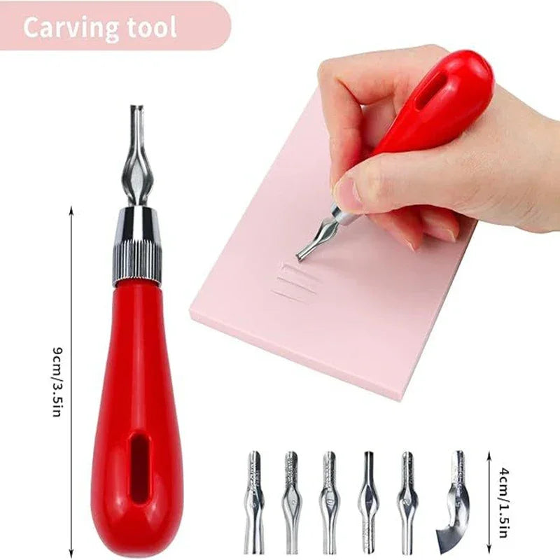 Buy The Best By Artsulli - Art is Long Life Short - Carving Tool Practical Beginner DIY Portable ABS LInoleum Cutter Supplies Ergonomic