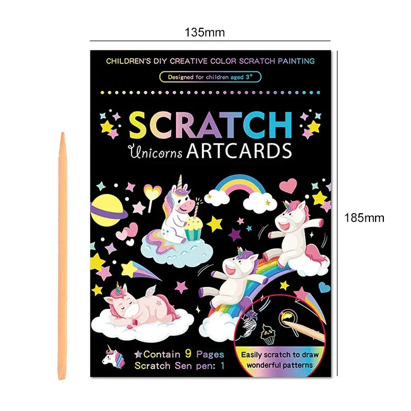 Buy The Best By Artsulli - Art is Long Life Short - Children Scratch Painting Set Cartoon Colorful Card DIY Drawing Toys Early Education