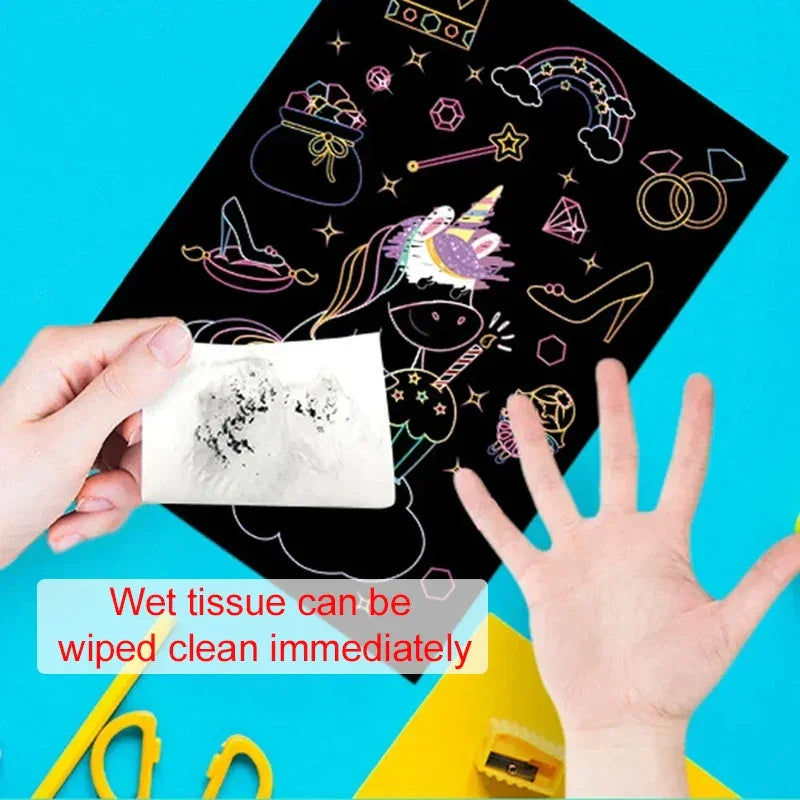 Buy The Best By Artsulli - Art is Long Life Short - Children Scratch Painting Set Cartoon Colorful Card DIY Drawing Toys Early Education