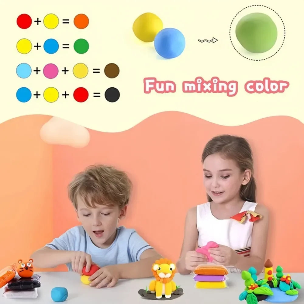 Buy The Best By Artsulli - Art is Long Life Short - Children Ultra Light Clay DIY Set 36 Colors Super Soft Air Dry Modeling for Toys