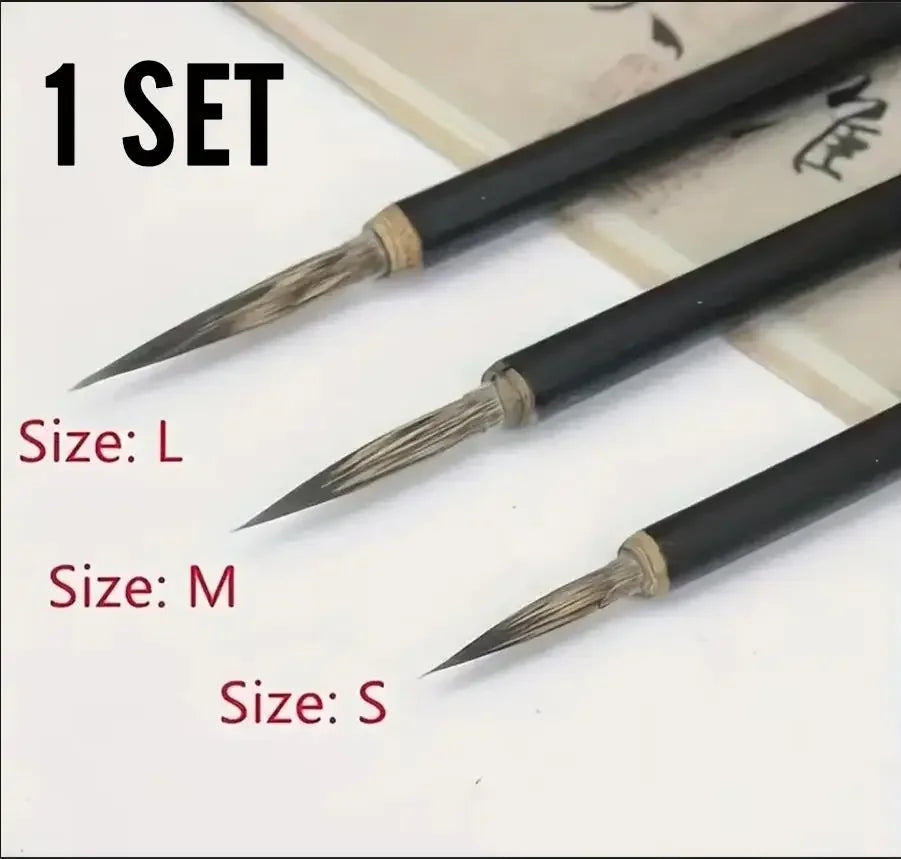 Buy The Best By Artsulli - Art is Long Life Short - Chinese Calligraphy Brush Set Weasel/Mouse/Stone Badger Hair Fine Hook Line Paint