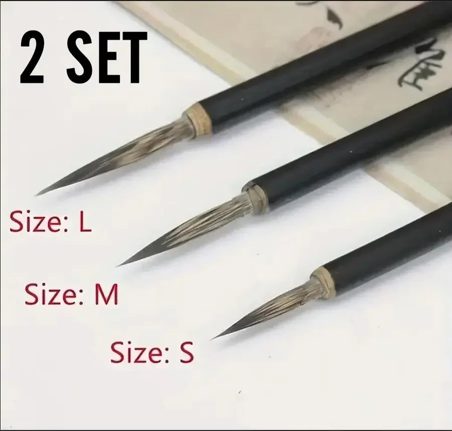 Buy The Best By Artsulli - Art is Long Life Short - Chinese Calligraphy Brush Set Weasel/Mouse/Stone Badger Hair Fine Hook Line Paint