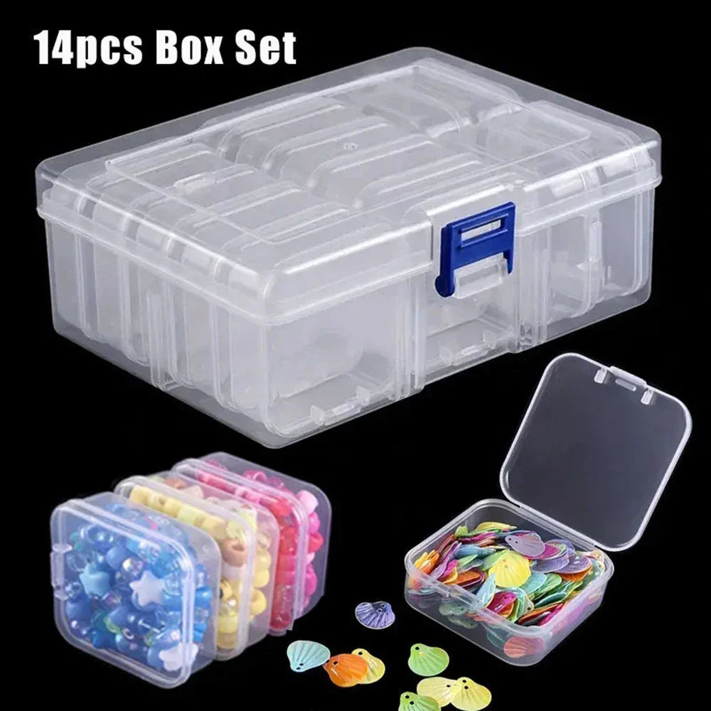 Buy The Best By Artsulli - Art is Long Life Short - Clear Plastic Storage Box Handmade Material Beading DIY Crafts Jewelry Supplies 12 14