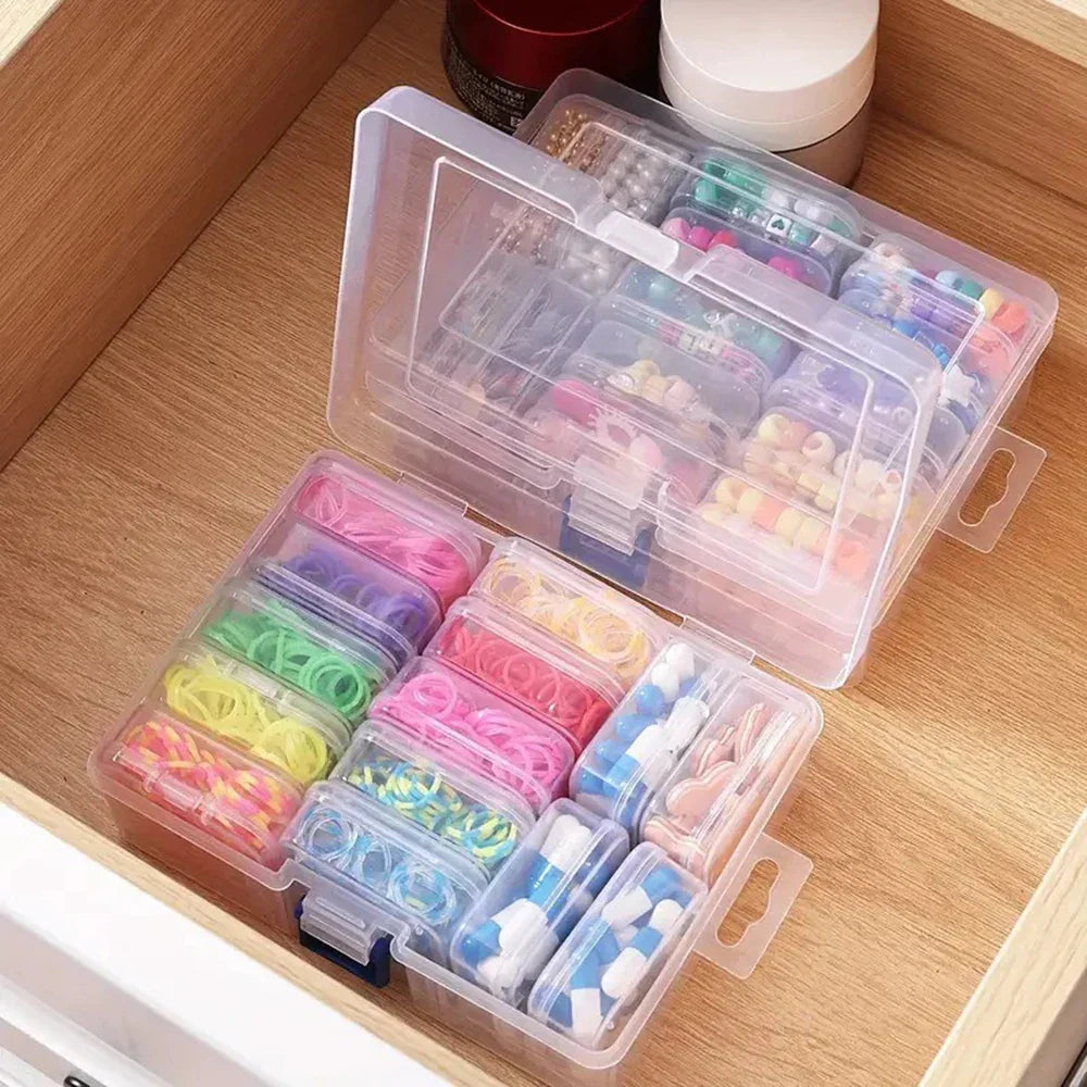 Buy The Best By Artsulli - Art is Long Life Short - Clear Plastic Storage Box Handmade Material Beading DIY Crafts Jewelry Supplies 12 14