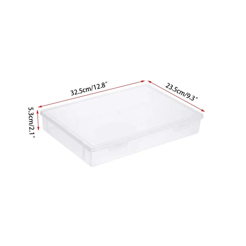 Buy The Best By Artsulli - Art is Long Life Short - Clear Plastic Storage Box with Flap Lid Multipurpose Craft Organizers Supply Sewing