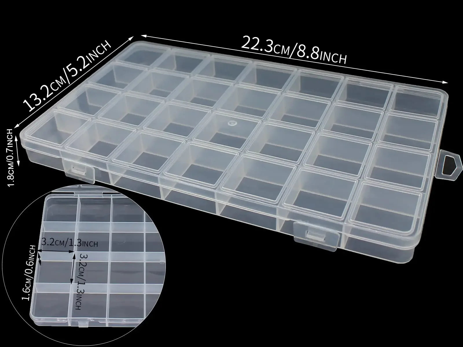 Buy The Best By Artsulli - Art is Long Life Short - Clear Plastic Storage Box with Flap Lid Multipurpose Craft Organizers Supply Sewing