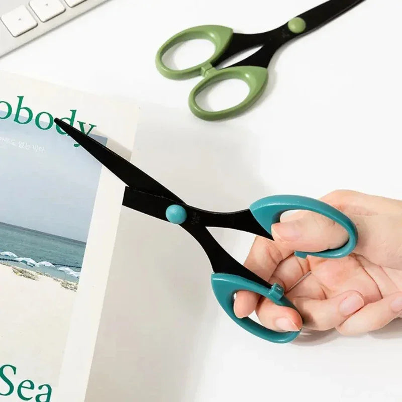 Buy The Best By Artsulli - Art is Long Life Short - Color Scissor Stainless Steel Blade Safe Design Paper Cutting Scissors for Fine Diary