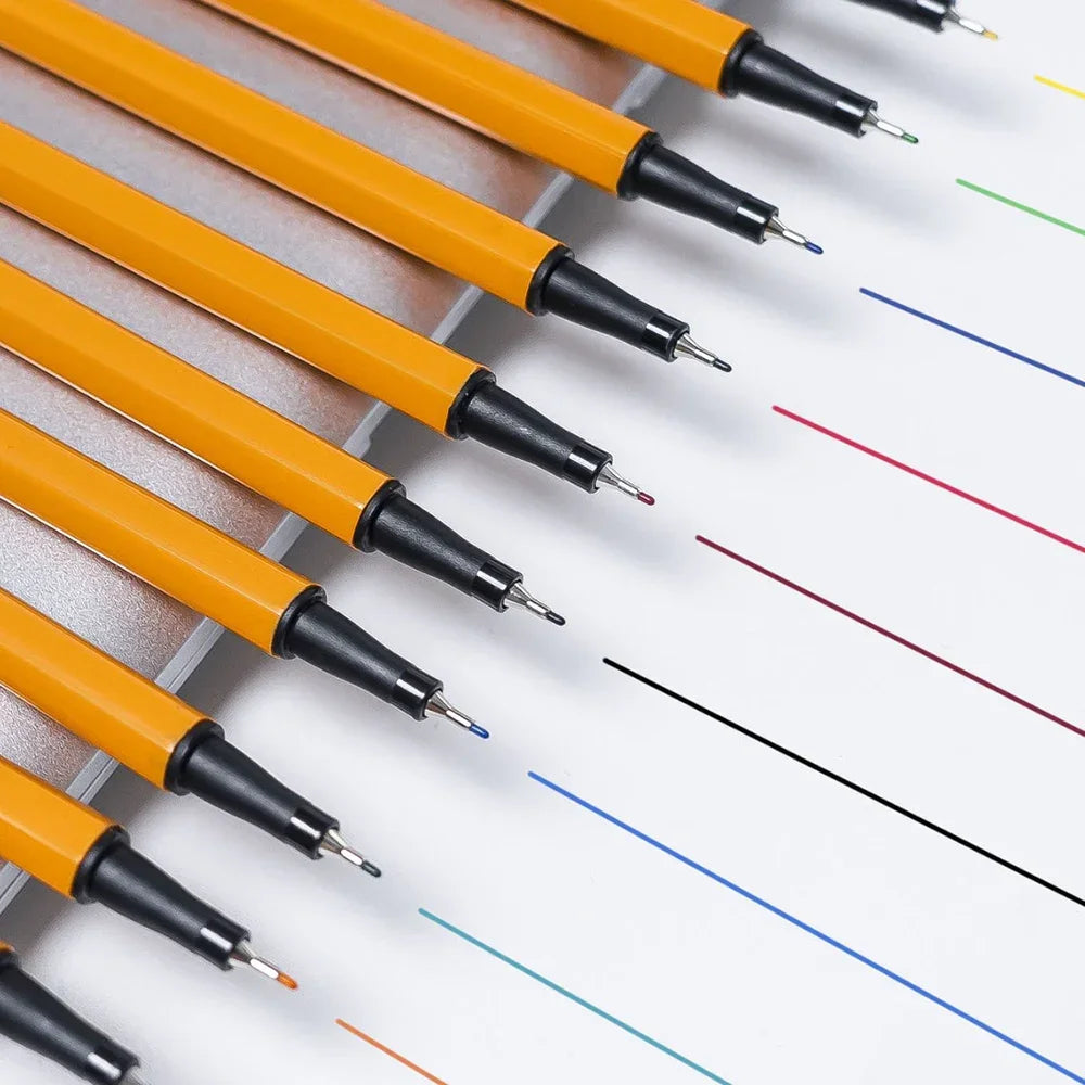 Buy The Best By Artsulli - Art is Long Life Short - Colorful Fineliner Marker Set 6/12/18/24 Colors Water-Based Micron Pens for Drawing
