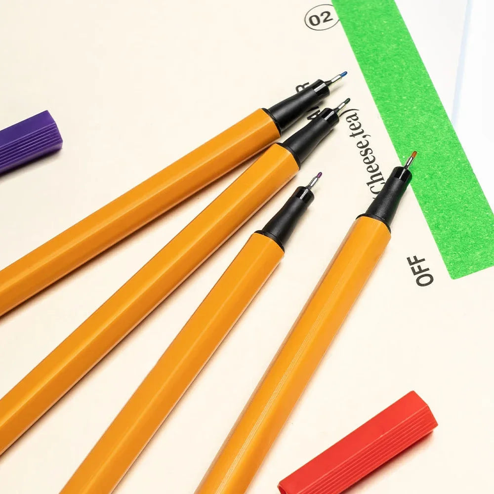 Buy The Best By Artsulli - Art is Long Life Short - Colorful Fineliner Marker Set 6/12/18/24 Colors Water-Based Micron Pens for Drawing