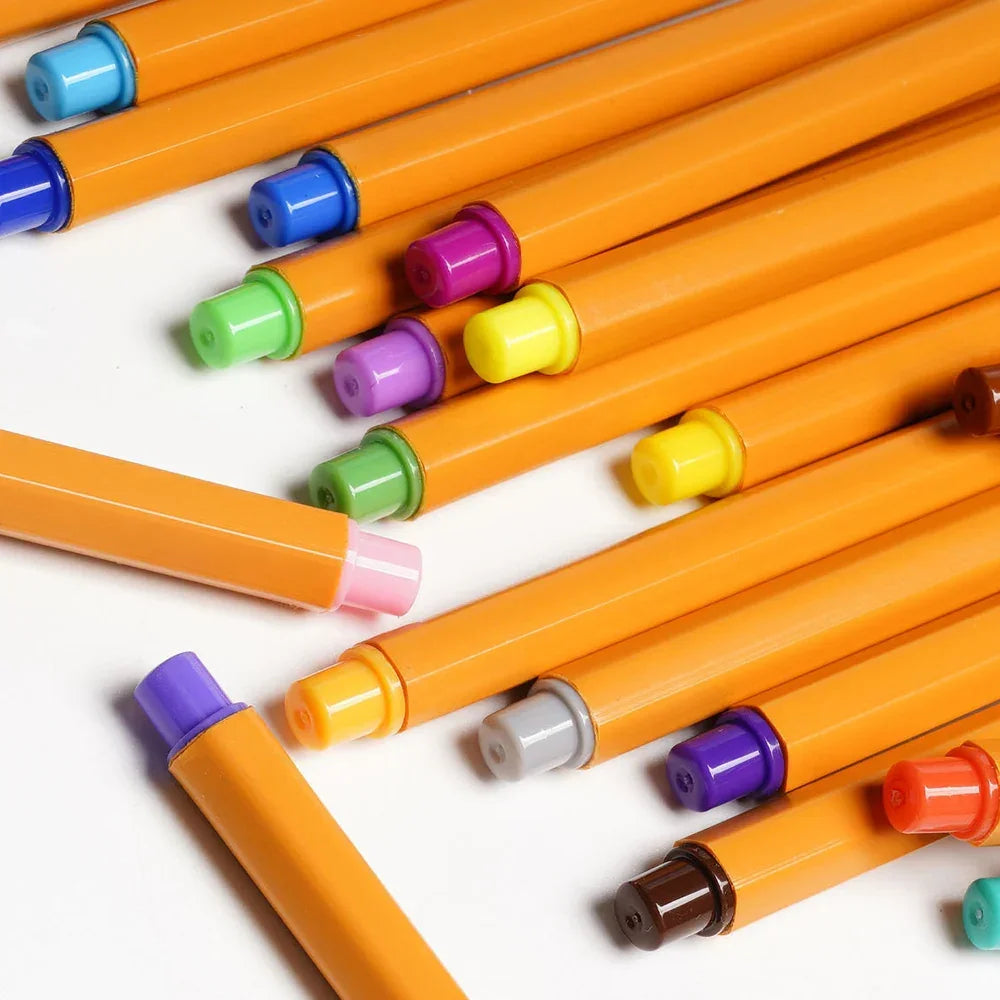 Buy The Best By Artsulli - Art is Long Life Short - Colorful Fineliner Marker Set 6/12/18/24 Colors Water-Based Micron Pens for Drawing
