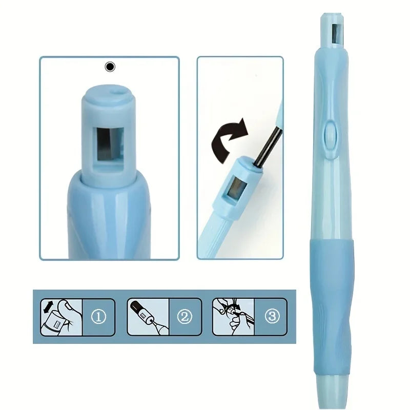 Buy The Best By Artsulli - Art is Long Life Short - Comfortable Grip Mechanical Pencil Set 0.5/0.7/0.9/2.0MM Leads 2B Writing Office