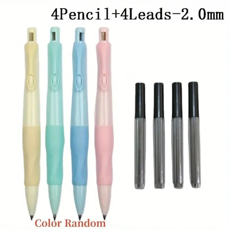 Buy The Best By Artsulli - Art is Long Life Short - Comfortable Grip Mechanical Pencil Set 0.5/0.7/0.9/2.0MM Leads 2B Writing Office
