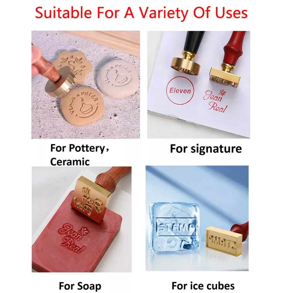 Buy The Best By Artsulli - Art is Long Life Short - Custom Copper Ceramic Stamp Personalized Signature for 25 cm Pottery & Polymer Clay