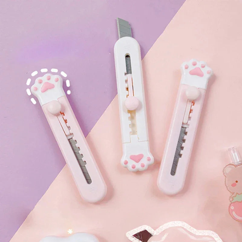 Buy The Best By Artsulli - Art is Long Life Short - Cute Cat Paw Cutter Cartoon Utility Knife Student DIY Hand Tools Creative Stationery