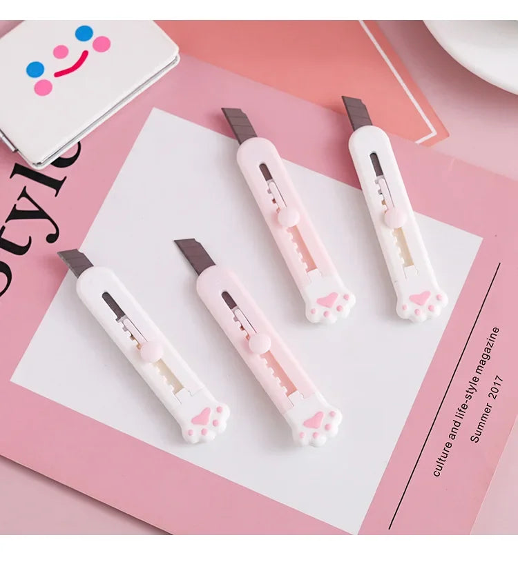 Buy The Best By Artsulli - Art is Long Life Short - Cute Cat Paw Cutter Cartoon Utility Knife Student DIY Hand Tools Creative Stationery