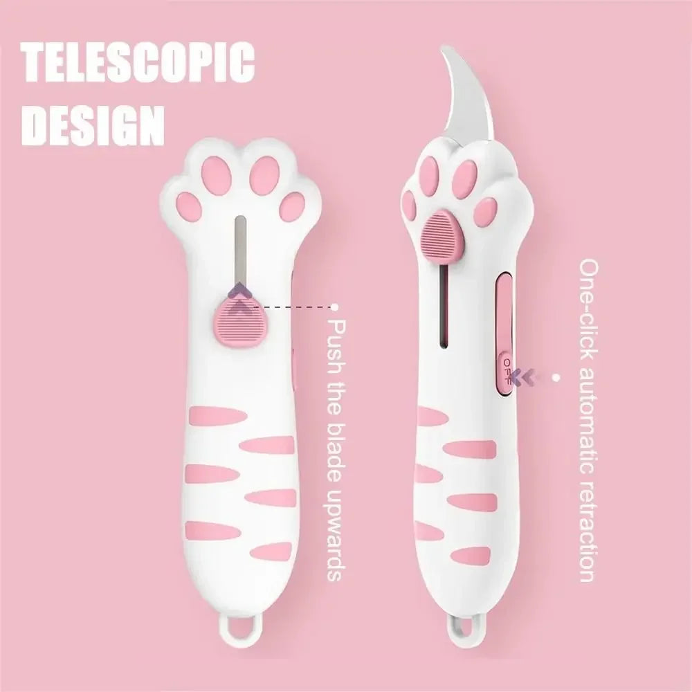 Buy The Best By Artsulli - Art is Long Life Short - Cute Cat Paw Sharp Box Cutters Mini Portable Claw Utility Knife Creative Hand Account