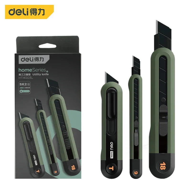 Buy The Best By Artsulli - Art is Long Life Short - Deli 1/3 Pcs Utility Knife Set Sets electrician Portable Tool Multifunction Unboxing