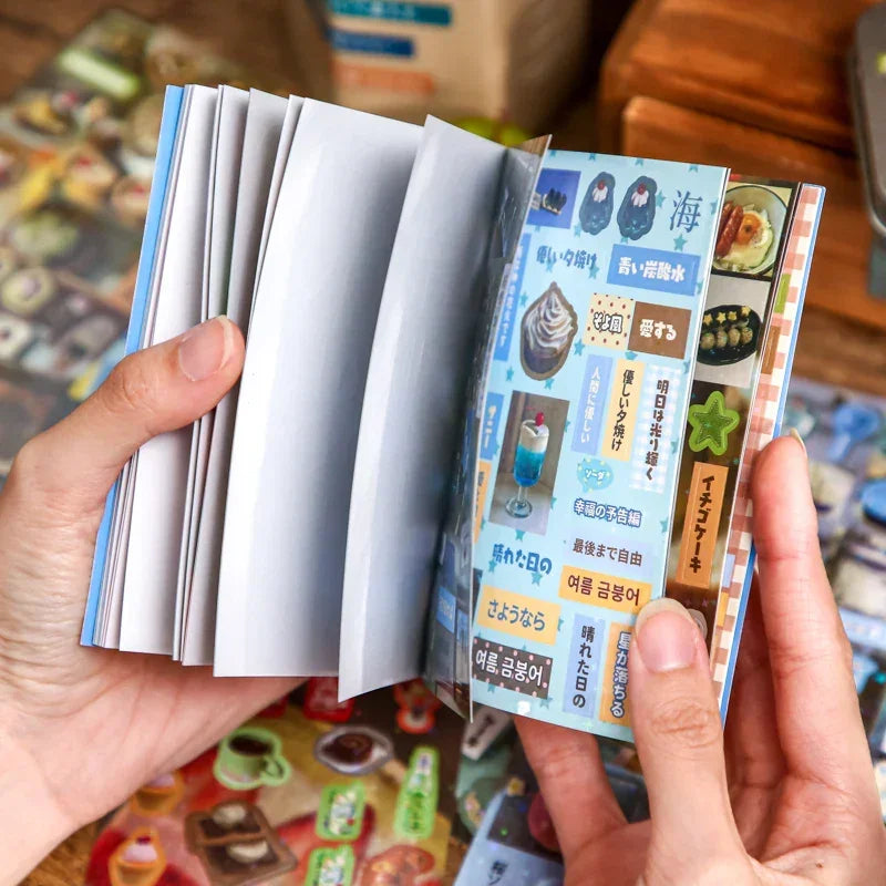 Buy The Best By Artsulli - Art is Long Life Short - Die cut Sticker book 30/60 Sheets Retro Cartoon Decorative Journal Stickers handmade