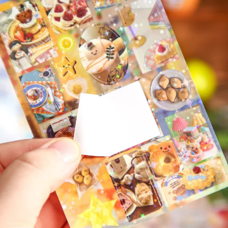 Buy The Best By Artsulli - Art is Long Life Short - Die cut Sticker book 30/60 Sheets Retro Cartoon Decorative Journal Stickers handmade