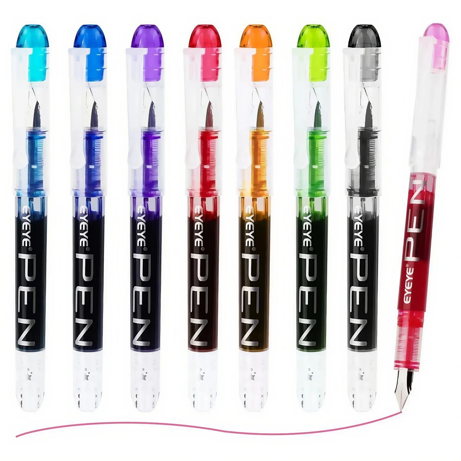 Buy The Best By Artsulli - Art is Long Life Short - Disposable Fountain Pens Straight Liquid Pens，for WritingQuick-Drying Ink Pen