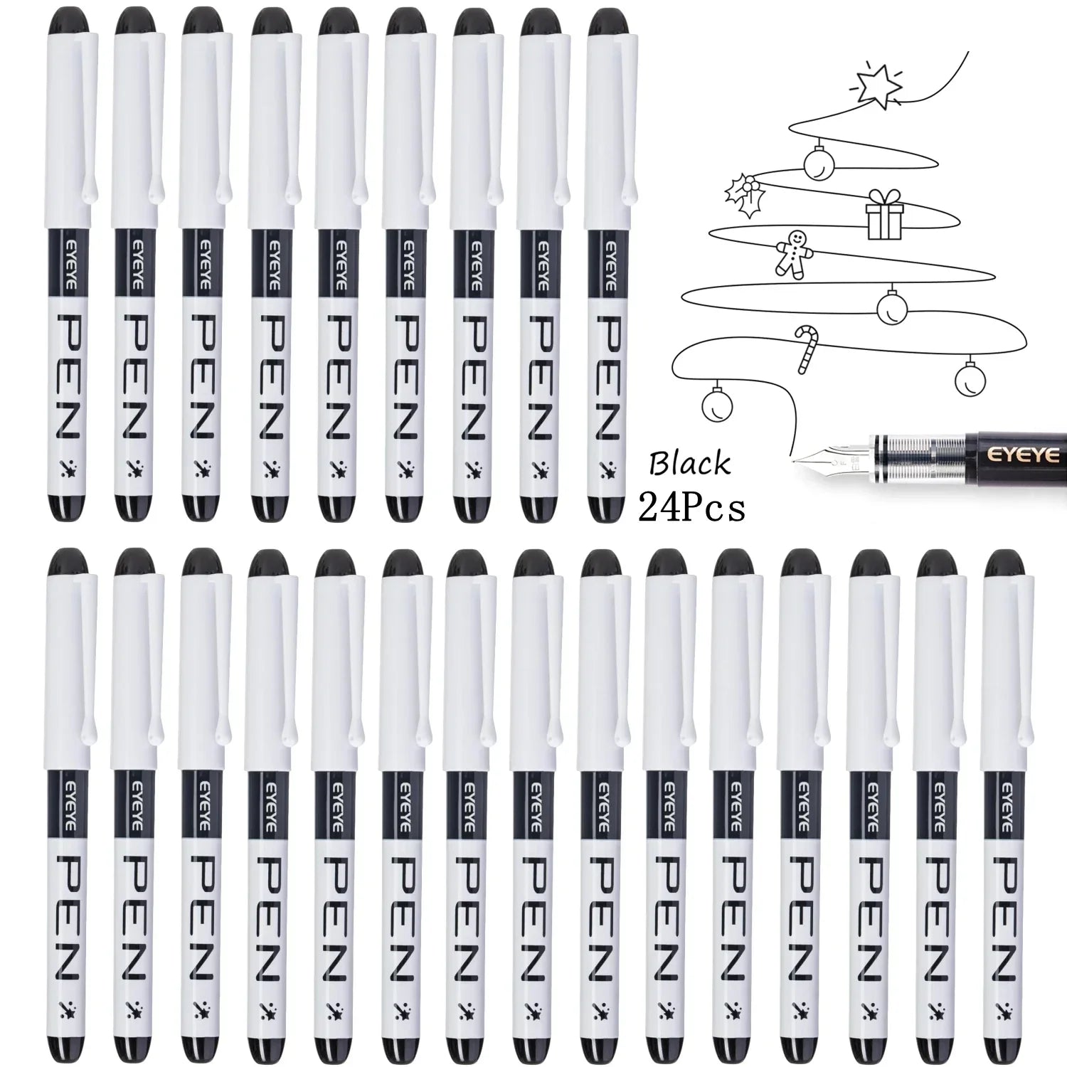 Buy The Best By Artsulli - Art is Long Life Short - Disposable Fountain Pens Straight Liquid Pens，for WritingQuick-Drying Ink Pen