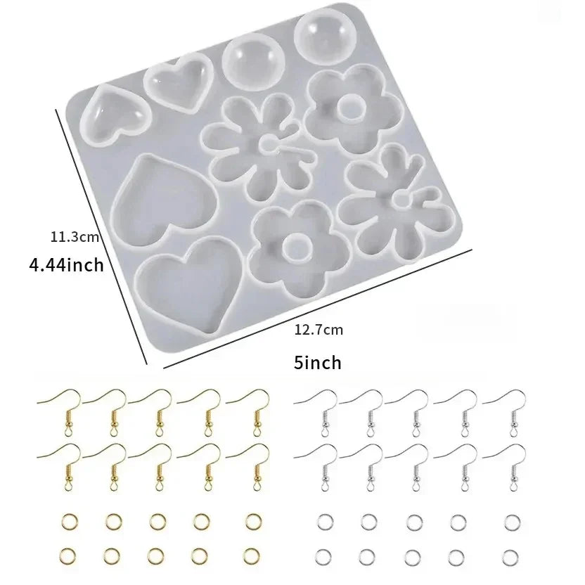 Buy The Best By Artsulli - Art is Long Life Short - DIY Earrings Epoxy Resin Mold Set Geometric Pendants Necklaces Jewelry Making Silicone